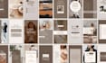 design aesthetic editable instgram posts story reels carousel template on canva