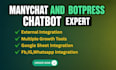 build a simple manychat and botpress chatbot for your social media account