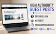 publish a permanent dofollow guest post on top tech websites