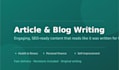write engaging SEO blog articles and web content