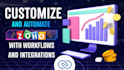 customize and automate zoho CRM with workflows and integrations