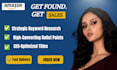 write amazon SEO titles, bullet points and product descriptions