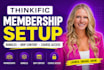 setup thinkific online course, thinkific membership bundles drip content