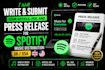 write and submit article PDF UK USA spotify music press release and distribution