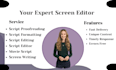 write screenplay videoscript movies tv series