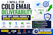 fix cold email deliverability, dns, spf dkim dmarc, and zoho automation