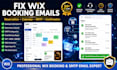 fix wix cafe booking reservation calendar confirmation SMTP emails