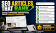 write german SEO articles, blog posts and website content that ranks