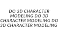 do 3d character modeling