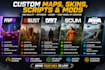 create fivem, dayz, rust, arma 3, and scum survival mods, maps, scripts