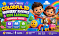 create ai 3d nursery rhymes and kid learning video