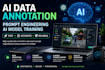 do ai data annotation, prompt evaluation and ai QA