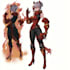 design anime villain character illustration with dramatic style
