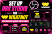 set up obs studio for whatnot with overlays, alerts and stream scenes