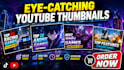 design an eye catching mobile gaming youtube thumbnail