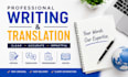 do writing and translations professionally