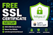install and configure free SSL certificate for any web application