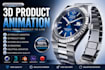 create 3d product animation, 3d product  video and 3d rendering