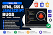 fix htmll,CSS,javascript bugs and errors