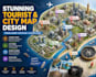 do stunning tourist, city, travel guide and site plan maps