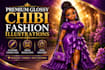 creat premium glossy airbrush chibi illustrations from your photo
