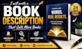 write a perfect amazon KDP book description,  book blurb or author bio