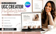 create canva ugc portfolio website for creators and influencers