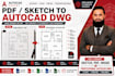convert PDF, sketch, image to autocad dwg drawing