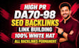 do 65 permanent high pr SEO profile backlinks
