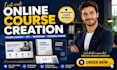create online course content training manual work book ppt design video course