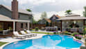 do exterior design, 3d rendering, facade, pool and landscape design
