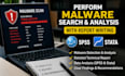 perform malware search and analysis with report writing spss, stata