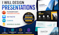 design, update powerpoint presentation, keynote , canva, and google slides