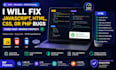 fix javascript, HTML, CSS, or PHP bugs
