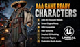 create aaa game ready 3d character models for unreal engine with pbr textures