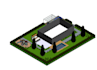 design backyard frontyard, garden, patio, pool, and 3d rendering as a landscape