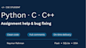 do your python, cpp programming assignments and fix bugs