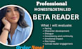 professionally beta read critique and review your book