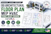 do architectural floor plan mep hvac permit ready drawing in usa