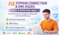 connect domain to squarespace website, replit, base  44, fix domain