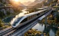 do 3d train station, 3d railway design, subway metro, train track