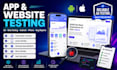 app testing website testing, QA, iphone android app testing beta testing