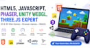 do HTML5 game, javascript, phaser, unity webgl game development, threejs expert