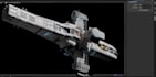 a custom sci fi spaceship, starship or hard surface 3d model