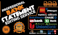 design bank statement of any us, uk bank