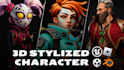 do 3d stylized character, blender 3d game character unreal engine 5 character