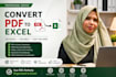 convert PDF to excel and do data entry