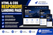 create a responsive HTML CSS landing page