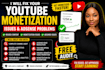 fix youtube monetization issues, reused content, and adsense problems