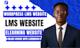 build elearning website or wordpress lms website, online course with learndash
